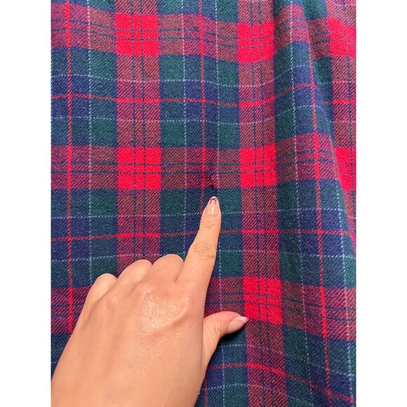 Vintage Pendleton Plaid Tartan Pure Virgin Wool A Line Holiday Size Large - Picture 7 of 10